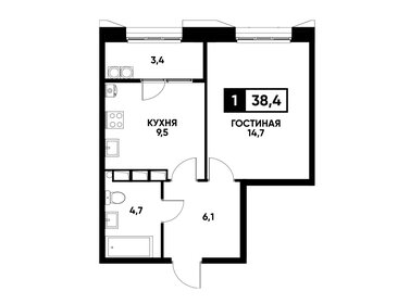 33,6 м², 1-комнатная квартира 3 600 000 ₽ - изображение 59