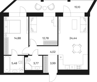 94,2 м², 2-комнатные апартаменты 38 000 000 ₽ - изображение 68