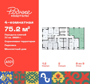 75,2 м², 4-комнатная квартира 15 318 390 ₽ - изображение 2