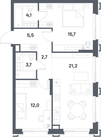64,9 м², 2-комнатная квартира 30 506 440 ₽ - изображение 6