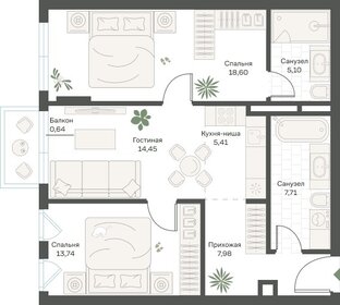 77 м², 3-комнатная квартира 28 800 000 ₽ - изображение 128