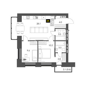 Квартира 62,3 м², 2-комнатная - изображение 1