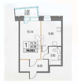 Квартира 36,7 м², 1-комнатная - изображение 2