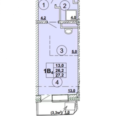 Квартира 31,4 м², 1-комнатная - изображение 3