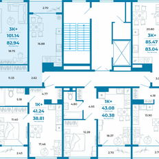 Квартира 82,9 м², 3-комнатная - изображение 2