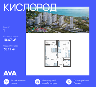 38 м², 1-комнатные апартаменты 15 500 000 ₽ - изображение 200