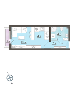 26,5 м², квартира-студия 3 150 000 ₽ - изображение 7
