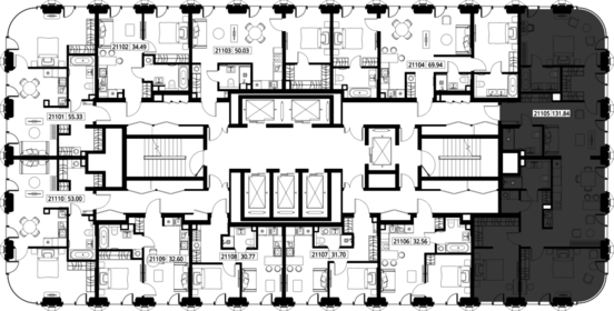 Квартира 132,8 м², 3-комнатная - изображение 2