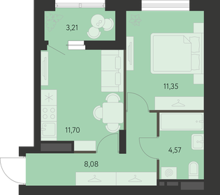 38,4 м², 1-комнатная квартира 5 145 000 ₽ - изображение 16