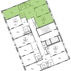 Квартира 89,9 м², 3-комнатная - изображение 2