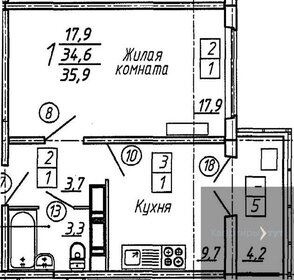 35,9 м², 1-комнатная квартира 3 300 738 ₽ - изображение 8