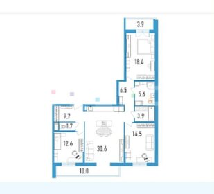 Квартира 110 м², 3-комнатная - изображение 2