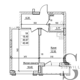 Квартира 40,8 м², 1-комнатная - изображение 1