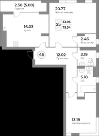 81,4 м², 2-комнатная квартира 17 100 300 ₽ - изображение 14