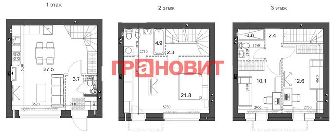 Квартира 91,4 м², 4-комнатная - изображение 1