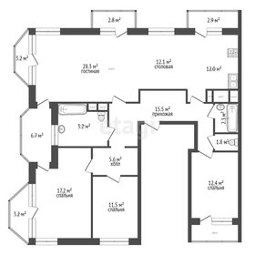 Квартира 128,1 м², 4-комнатная - изображение 1