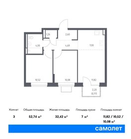 Квартира 52,7 м², 2-комнатная - изображение 1