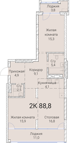 89,1 м², 2-комнатная квартира 15 177 600 ₽ - изображение 73