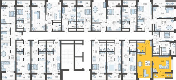 42,9 м², 2-комнатная квартира 15 995 150 ₽ - изображение 17