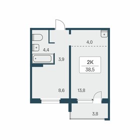 38,5 м², 1-комнатная квартира 5 050 000 ₽ - изображение 13