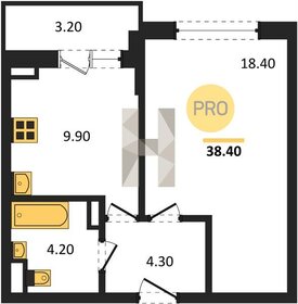 Квартира 38,6 м², 1-комнатная - изображение 1