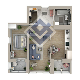 Квартира 61,7 м², 2-комнатная - изображение 2