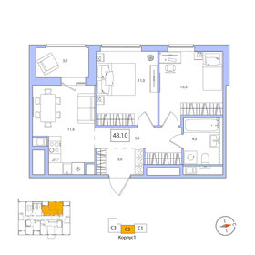 50 м², 2-комнатная квартира 8 030 000 ₽ - изображение 41