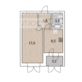 Квартира 34,3 м², 1-комнатная - изображение 1