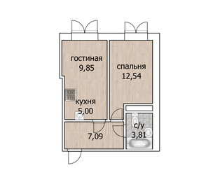 Квартира 38,2 м², 2-комнатная - изображение 1