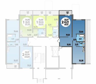 Квартира 67,2 м², 2-комнатная - изображение 1