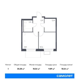 Квартира 35,6 м², 1-комнатная - изображение 1