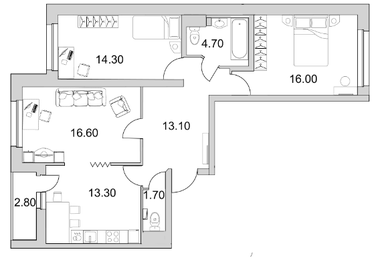 76,8 м², 3-комнатная квартира 14 950 000 ₽ - изображение 55