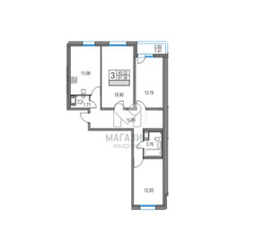 Квартира 82,8 м², 3-комнатная - изображение 2