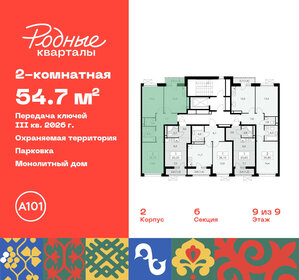 54,7 м², 2-комнатная квартира 9 955 783 ₽ - изображение 19