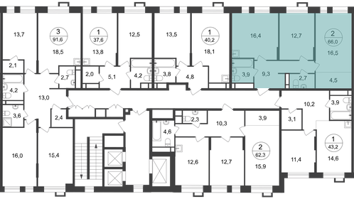 92 м², 2-комнатная квартира 14 800 000 ₽ - изображение 109