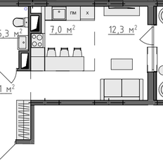 Квартира 33,2 м², студия - изображение 2