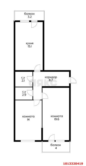 69,8 м², 2-комнатная квартира 9 000 000 ₽ - изображение 1
