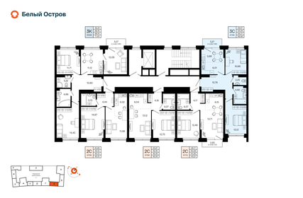 Квартира 54,3 м², 3-комнатная - изображение 2