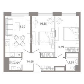 Квартира 69,2 м², 2-комнатная - изображение 1