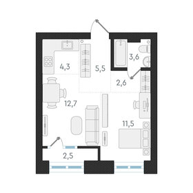 40,1 м², 2-комнатная квартира 8 500 000 ₽ - изображение 9
