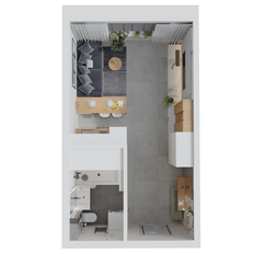Квартира 29,5 м², 1-комнатная - изображение 2