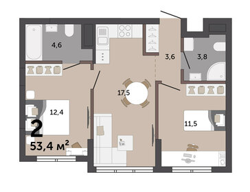 67 м², 2-комнатная квартира 7 700 000 ₽ - изображение 67