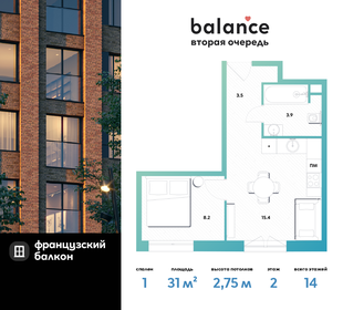 30 м², квартира-студия 11 999 000 ₽ - изображение 109