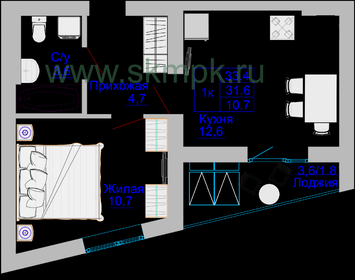 39,3 м², 1-комнатная квартира 4 237 110 ₽ - изображение 8