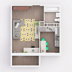 Квартира 34,6 м², 1-комнатная - изображение 2