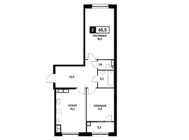 65,5 м², 2-комнатная квартира 5 764 000 ₽ - изображение 13