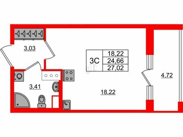 24,7 м², квартира-студия 3 800 020 ₽ - изображение 21