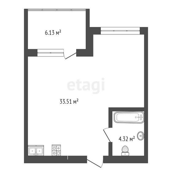 44,1 м², апартаменты-студия 10 700 000 ₽ - изображение 1