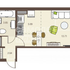 Квартира 27,5 м², студия - изображение 1