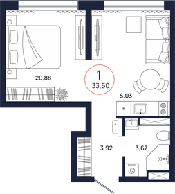 36,1 м², 1-комнатная квартира 4 750 000 ₽ - изображение 59